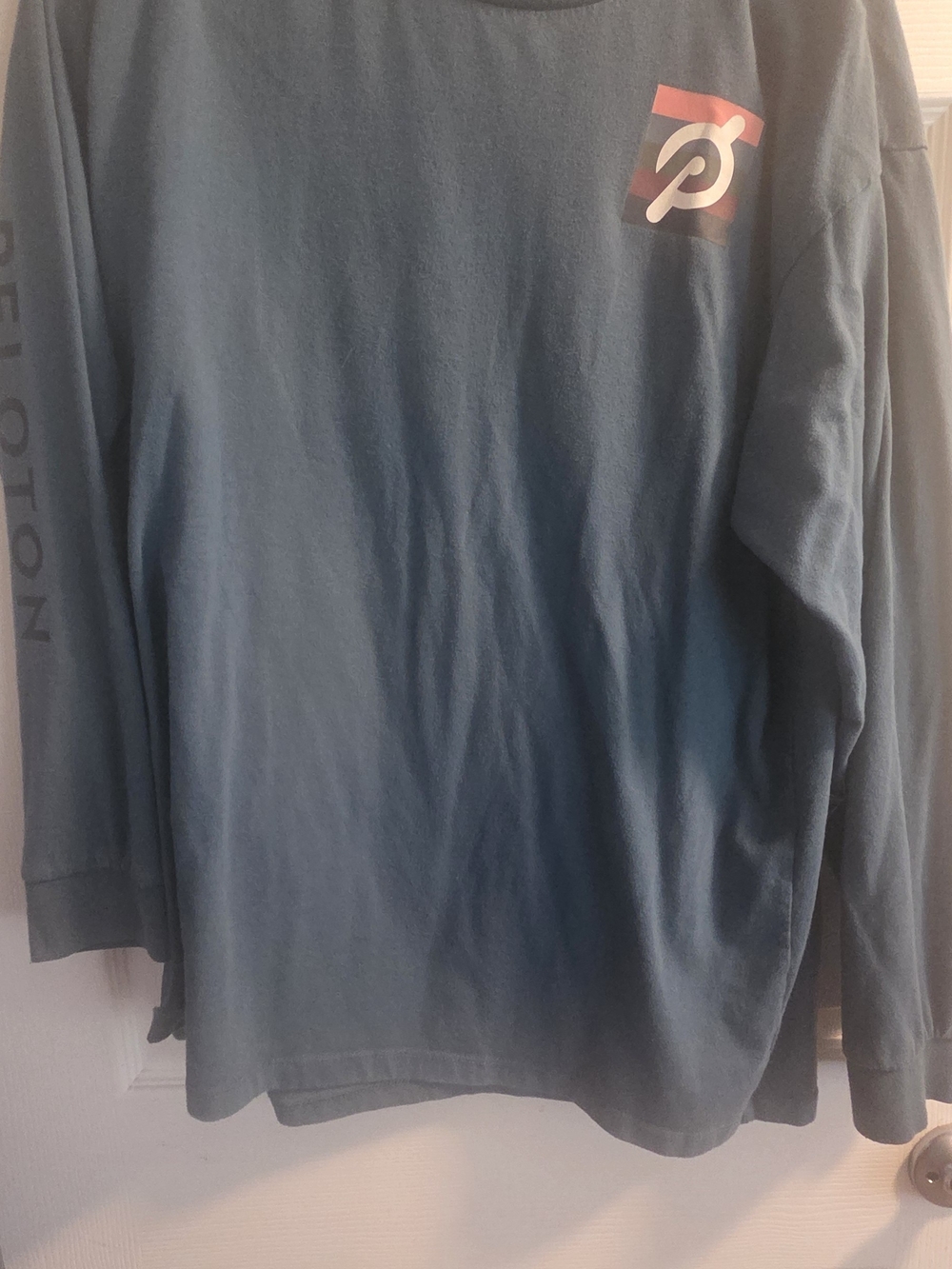Peloton Men's Long-Sleeve Logo Sweatshirt in Teal